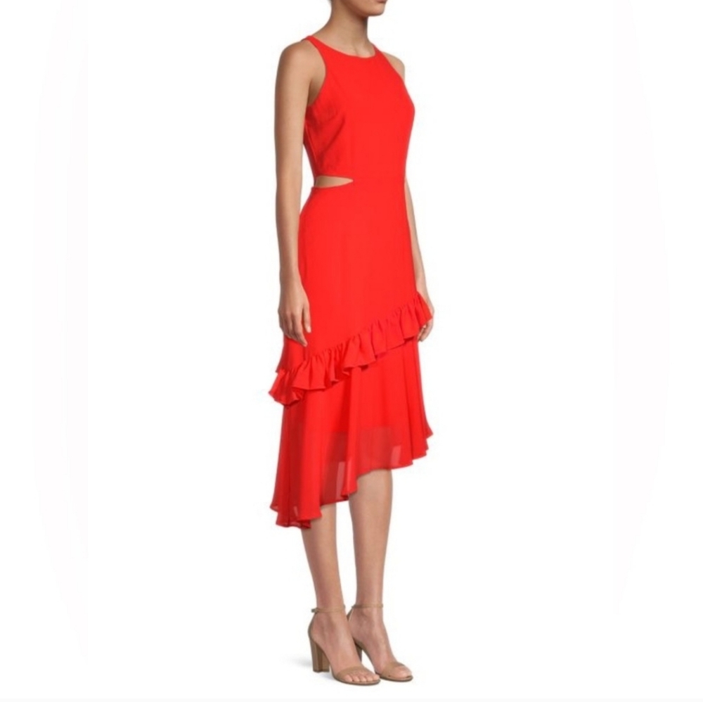 Sam Edelman Side Cut Out Ruffle Hem Dress NWT - Picture 2 of 6